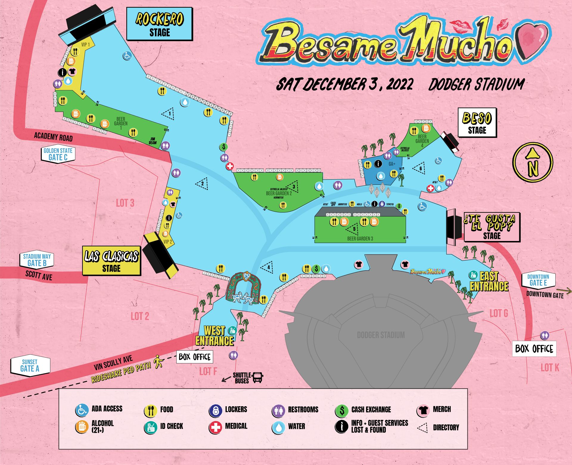 ¿Hay un mapa del festival? Besame Mucho Festival